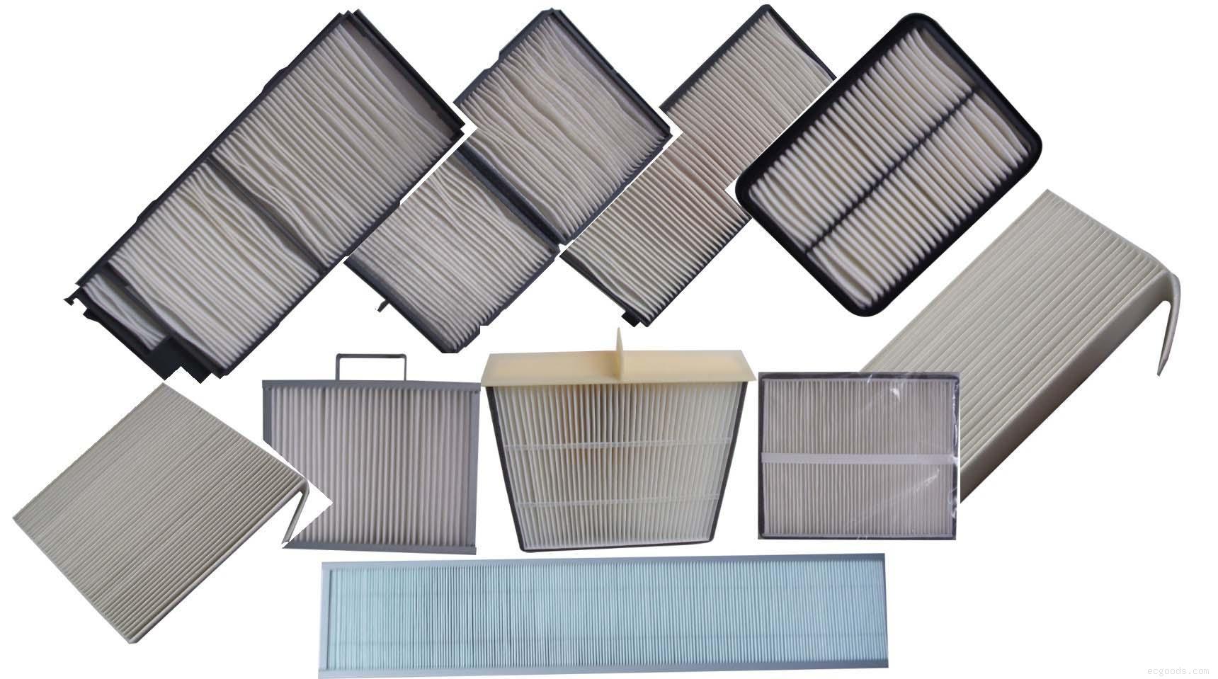 挖掘机空调芯、小汽车空调滤芯、铜烧结滤芯