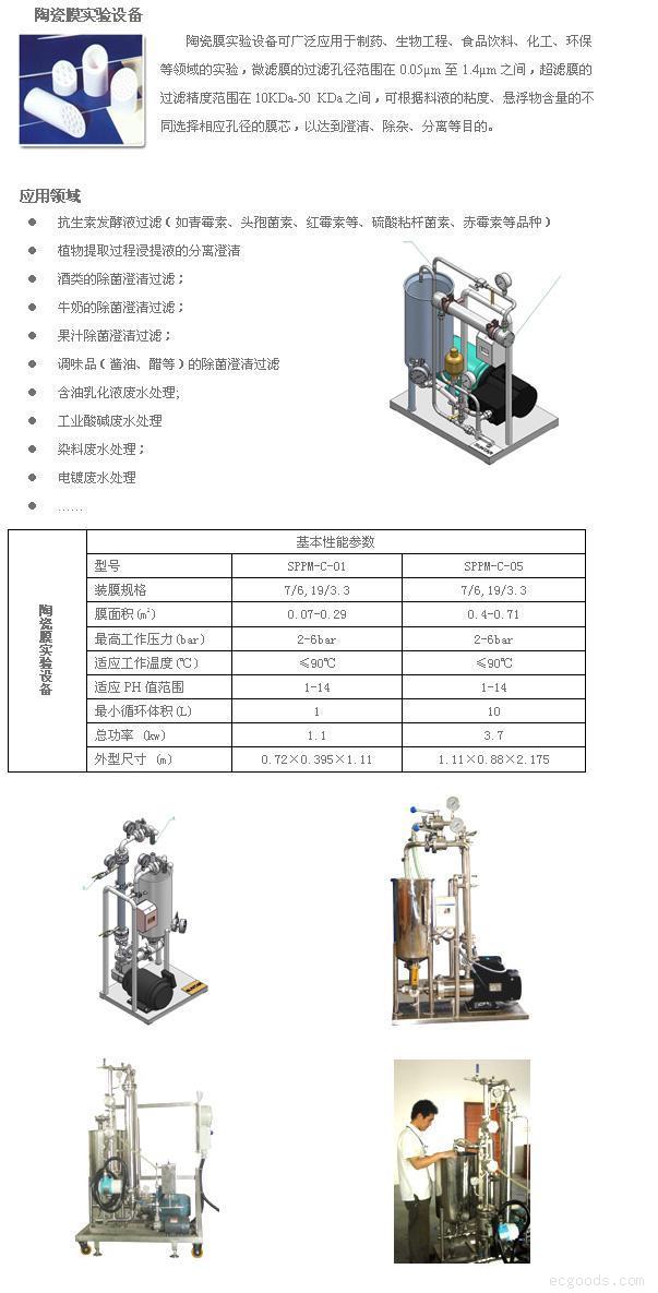 陶瓷膜分离小试、中试实验设备