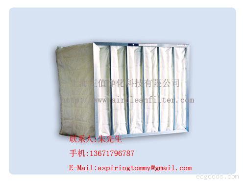 销售上海 江苏 浙江 安徽 山东“正值”牌袋式中效过滤器 板式中效过滤器 组合式中效过滤器