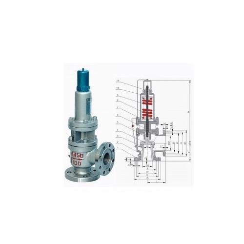 带散热器弹簧全启式安全阀