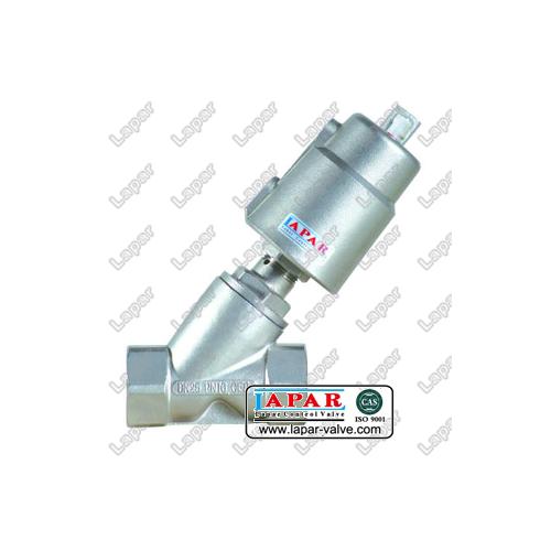 不锈钢气动法兰角座阀