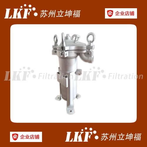 4号小型袋式过滤器/顶入底出过滤器/304不锈钢过滤器/PP