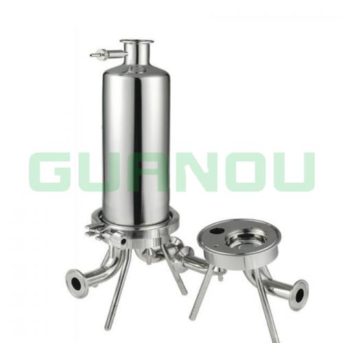 卫生级除菌精密不锈钢过滤器 单芯微孔折叠滤芯精密过滤器